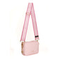 Pastel Pink Soho Dual Compartment Camera Crossbody Bag