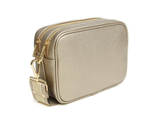 Bronze Soho Dual Compartment Camera Crossbody Bag