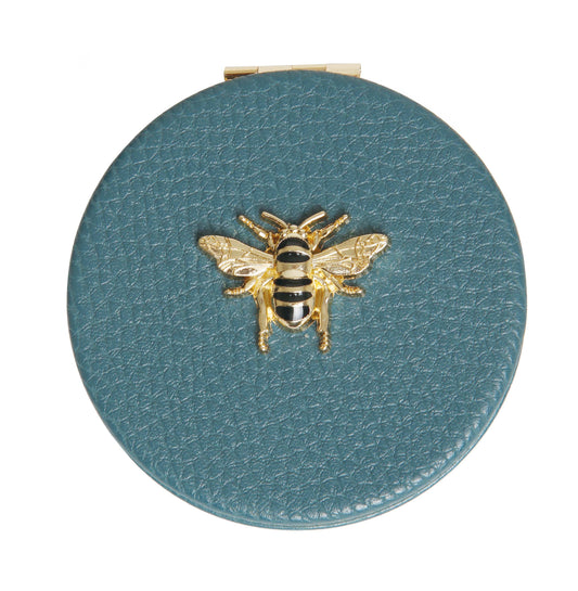 Teal - Round Mirror compact