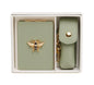 Sage - Oblong compact Mirror & Liptick holder gift set