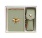Sage - Oblong compact Mirror & Liptick holder gift set