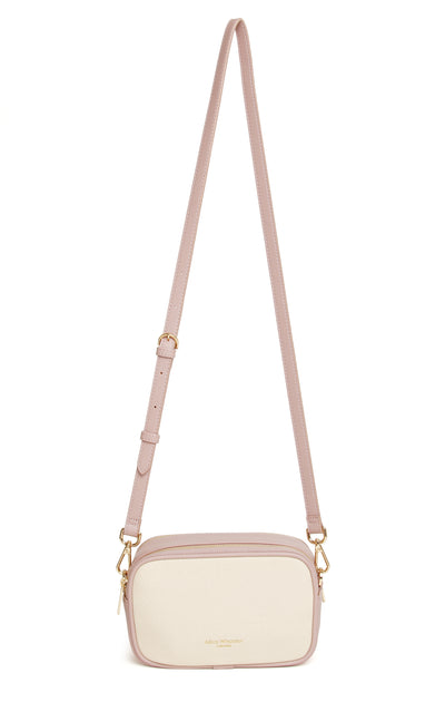 Pink Stripe Madrid Camera Crossbody Bag