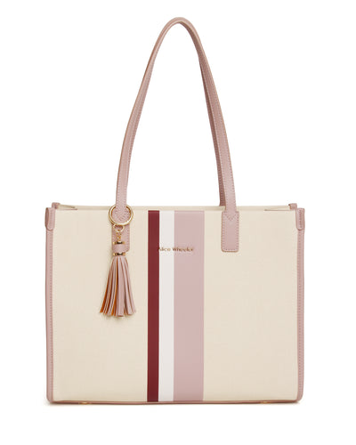 Pink Amalfi Stripe Tote Bag