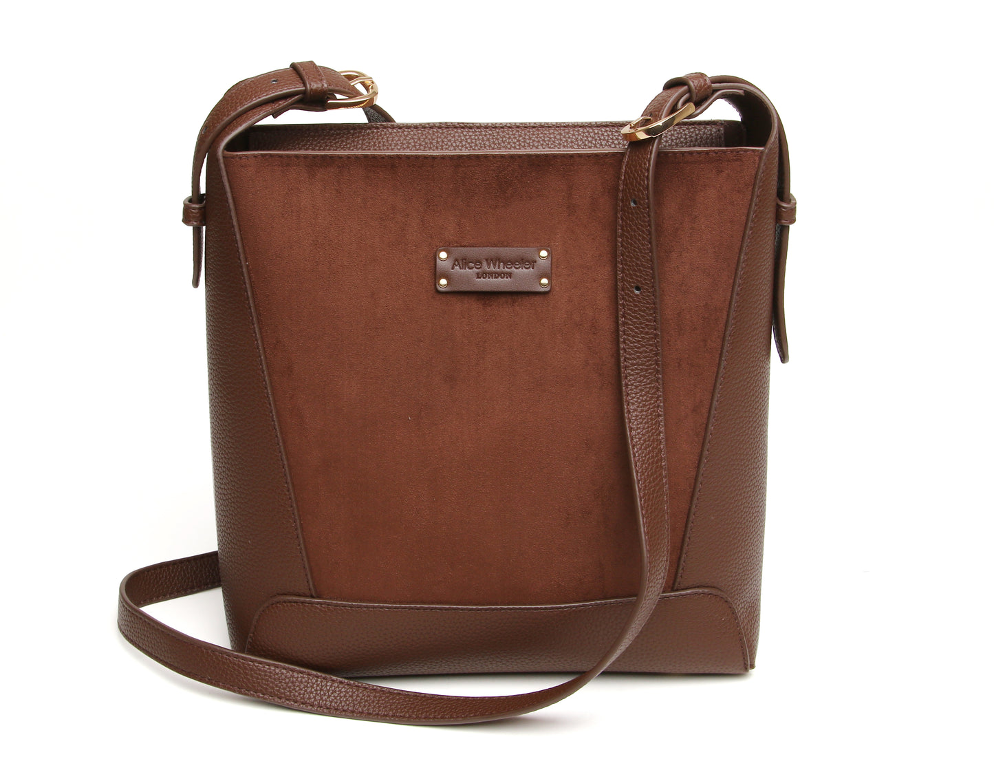 Chocolate - Kensington Suedette Crossbody Bag