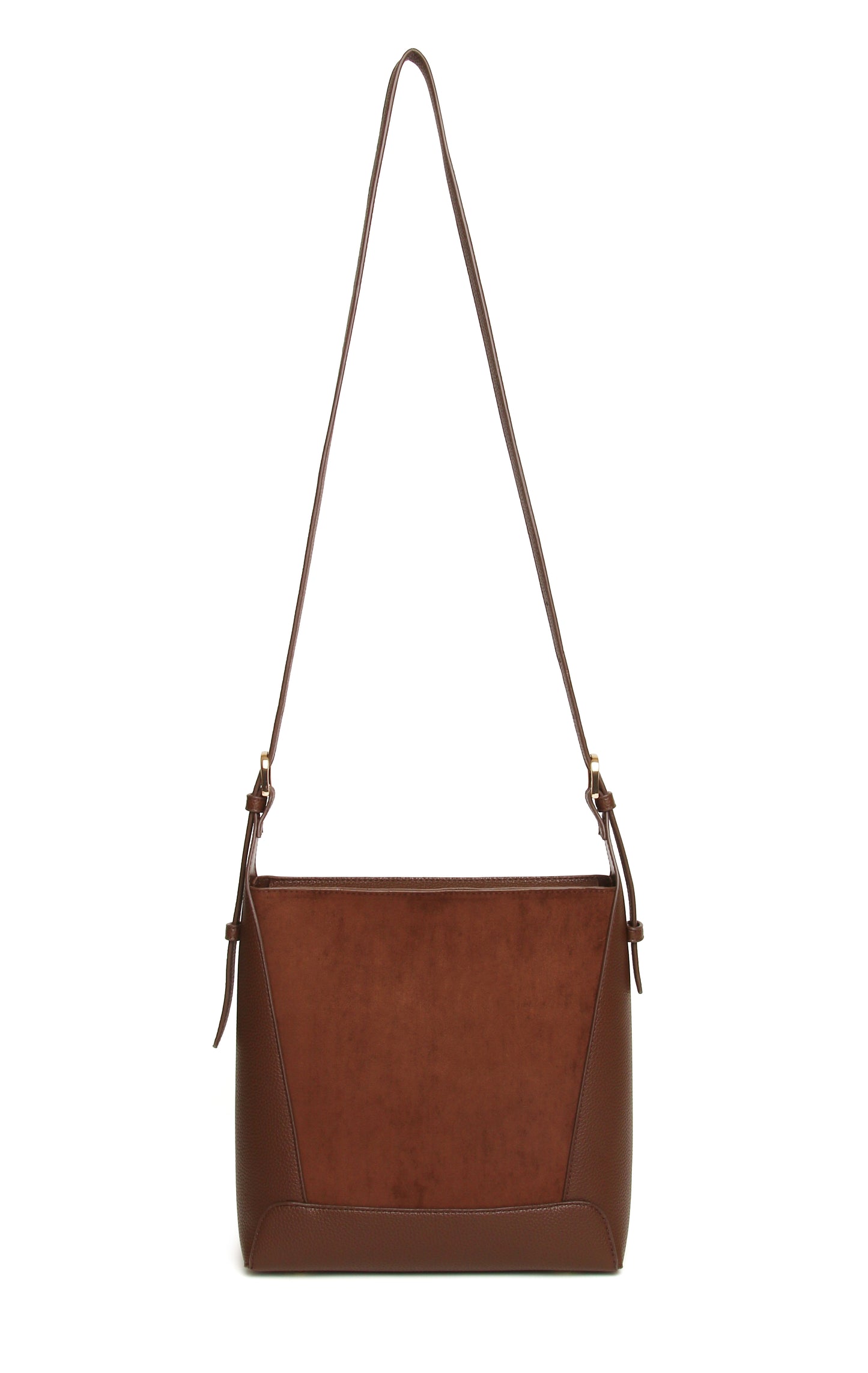 Chocolate - Kensington Suedette Crossbody Bag