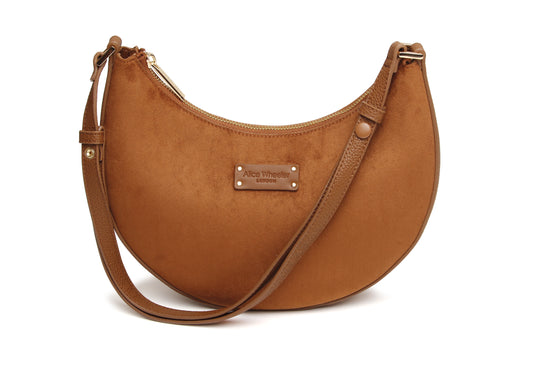 Fudge - Kensington Suedette Shoulder and Crossbody Bag