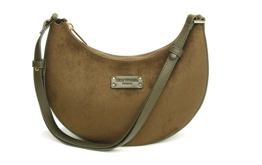 Olive - Kensington Suedette Shoulder and Crossbody Bag