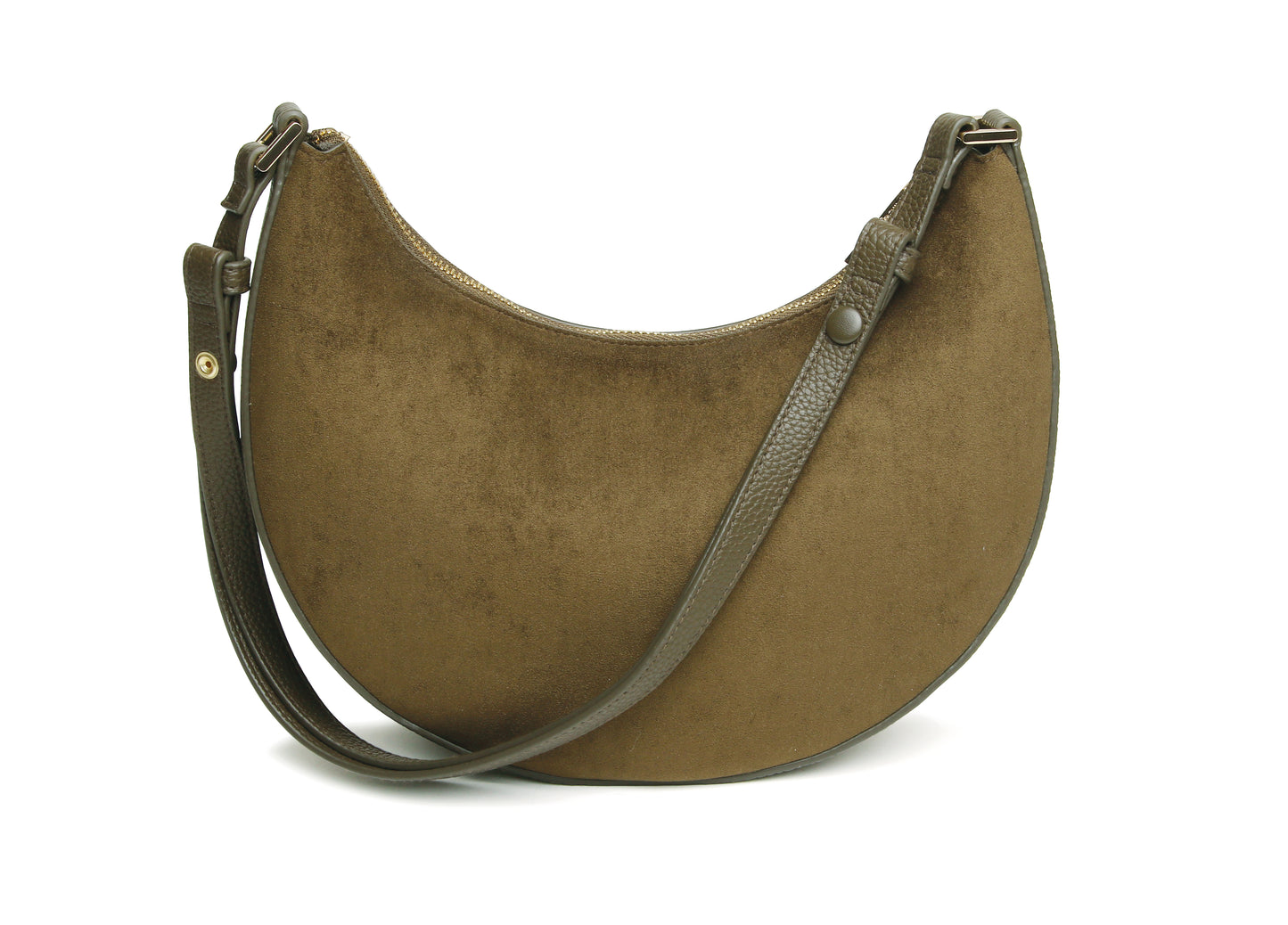 Olive - Kensington Suedette Shoulder and Crossbody Bag