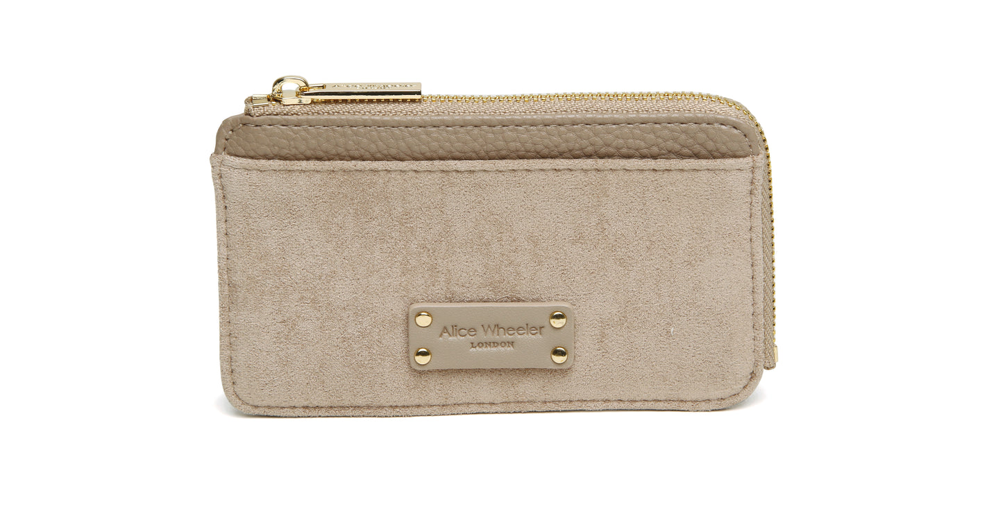 Mink - Kensington Suedette Coin and Card Purse