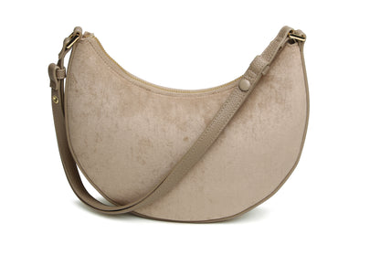 Mink - Kensington Suedette Shoulder and Crossbody Bag
