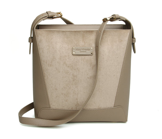 Mink - Kensington Suedette Crossbody Bag