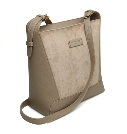 Mink - Kensington Suedette Crossbody Bag