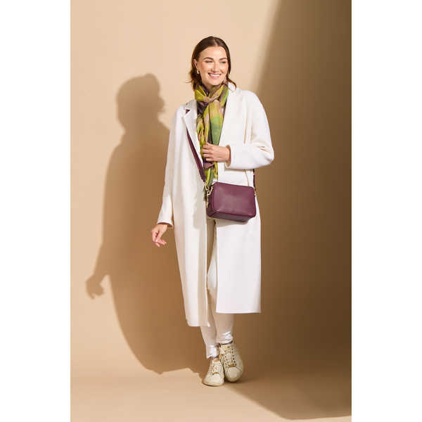 Berry - Dual Double Zip Crossbody Bag
