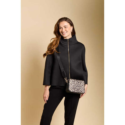 Leopard - Dual Double Zip Crossbody Bag