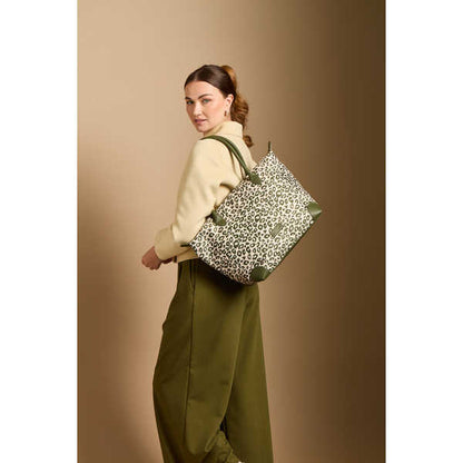 Olive Leopard - Shoreditch Tote Bag