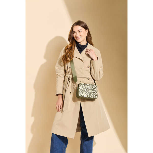 Olive Leopard - Soho Double Zip