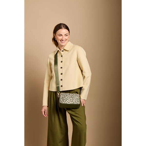 Olive Leopard - Soho Double Zip