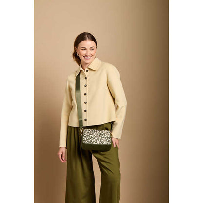 Olive Leopard - Soho Double Zip