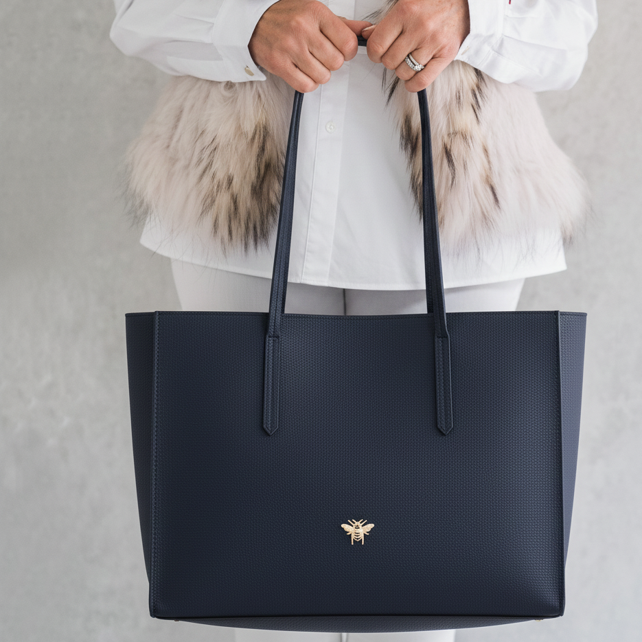 Navy Classic Large Tote