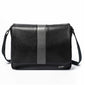 Mens Messenger Bag With Graphite Stripe - by Paul Oliver