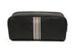 Mens Luxury traditional shaped wash bag with orange stripe - by Paul Oliver