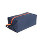 Mens Luxury Soft Touch Zip Wash Bag Navy - by Paul Oliver