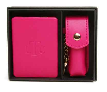 Hot Pink LTC - Mirror and Lipstick Holder Gift Set