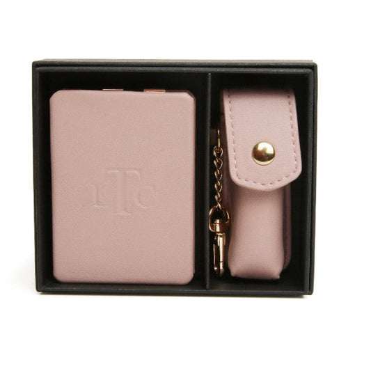 Pink LTC - Mirror and Lipstick Holder Gift Set