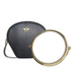 Black travel case with 7x magnifying mirror