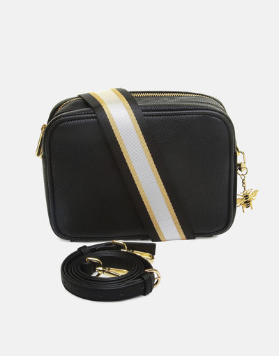 Black Soho Dual Compartment Camera Crossbody Bag