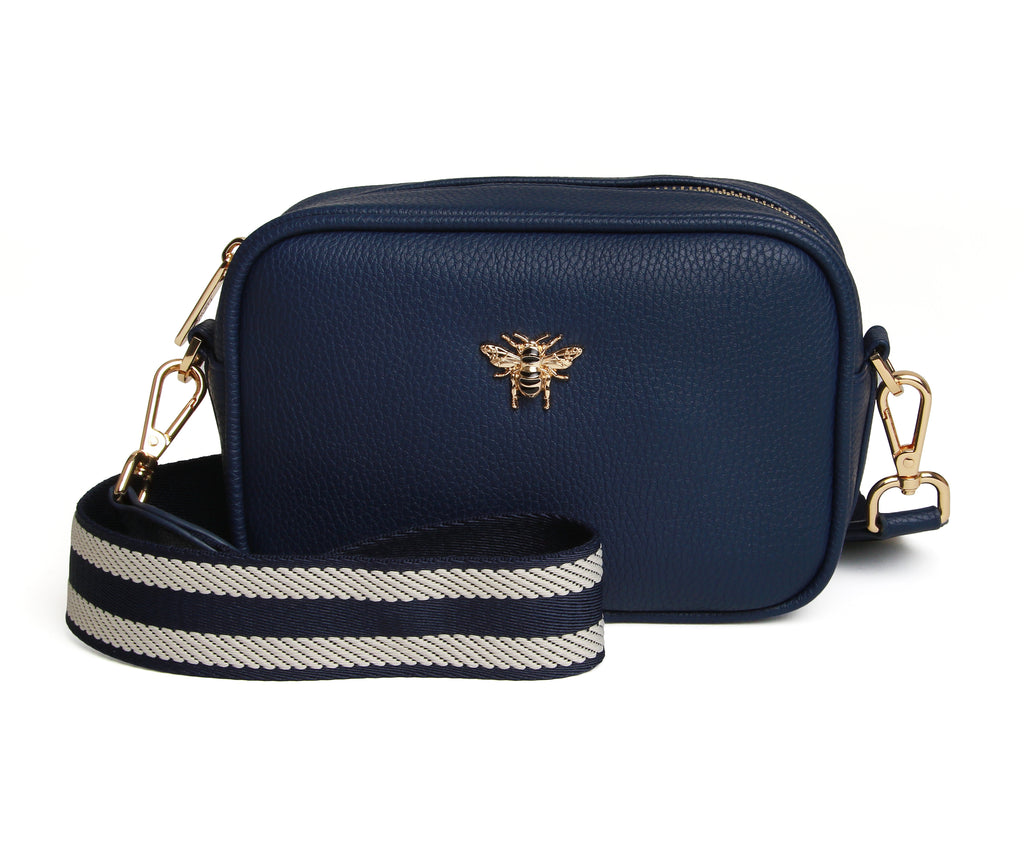 Navy Mini mayfair with webbing strap