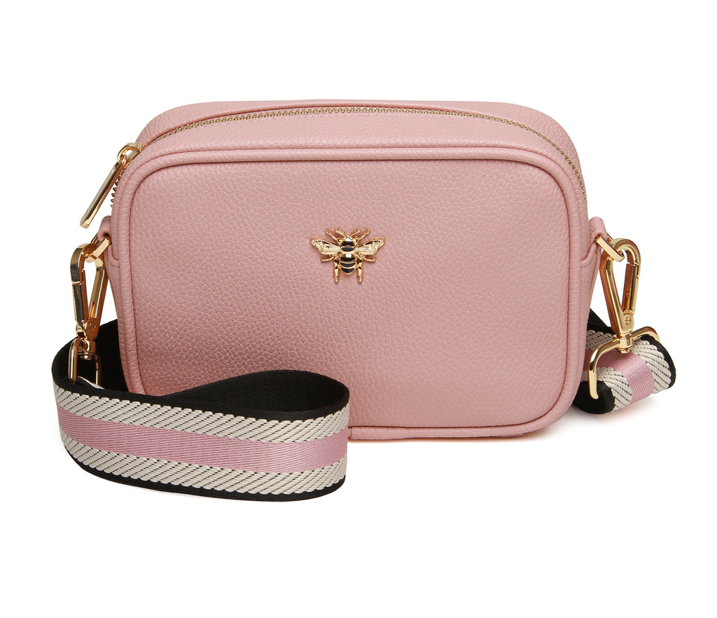 Pink Mini mayfair with webbing strap