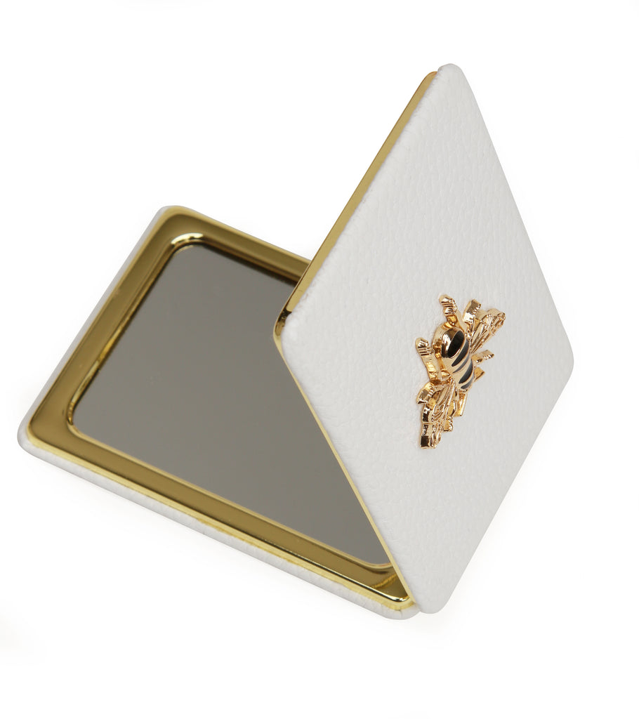 White Oblong Compact Mirror